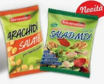 SALAD + ARACHIDI SALATE. Salad Mix + Arachidi salate in busta alluminio cuscino