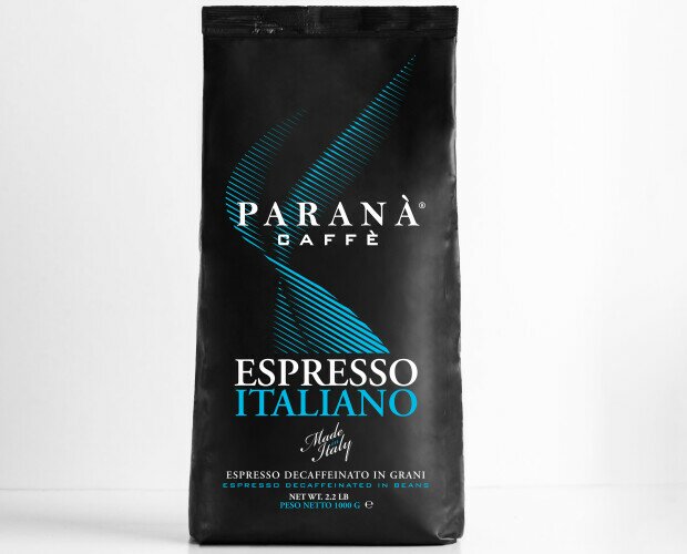 Espresso Italiano Defaffeinato 1 kg. crema densa e nocciolata che produce aromi pieni e caramellati.