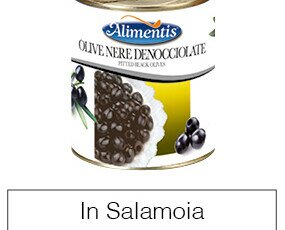 Olive nere in salamoia. Olive nere in salamoia in latta