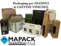 Packaging. packaging per prodotti di oleifici e cantine vinicole