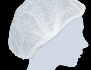 Cuffie in TNT Colore Bianco Monouso 14g Elastico Circolare